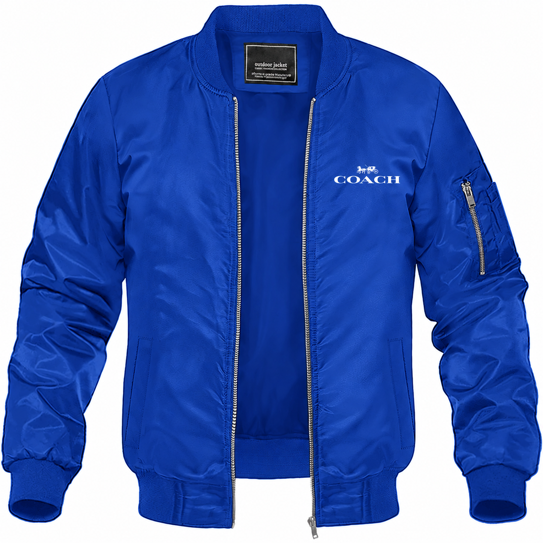 Men's Coach Lightweight Bomber Jacket | Color: Royal Blue | Main