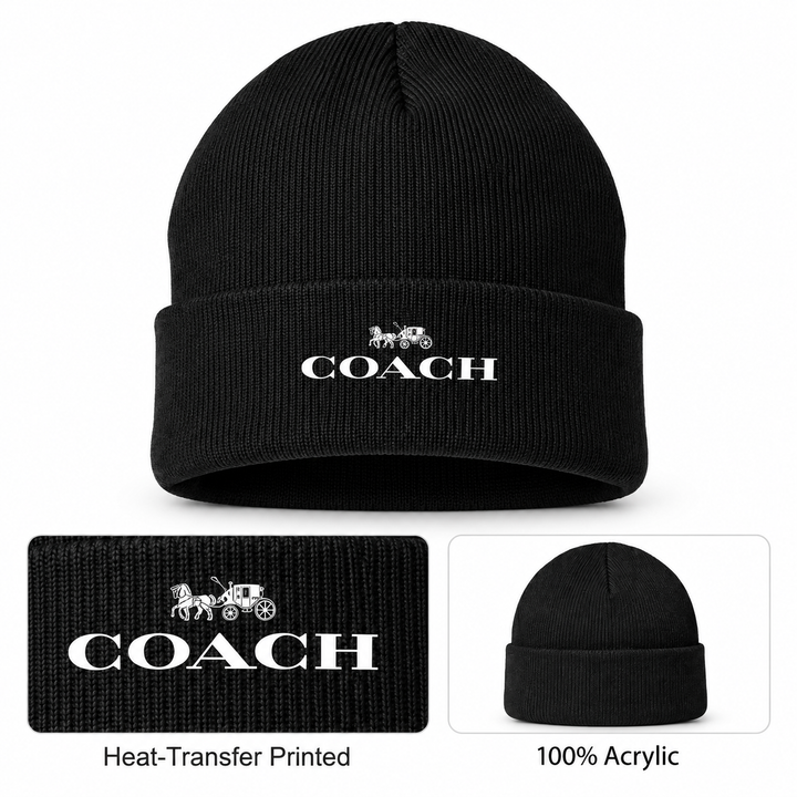 Coach Cuffed Beanie Hat | Color: black | Image 1