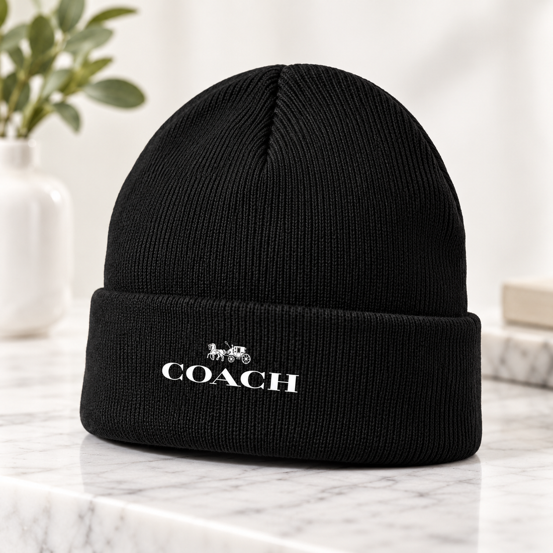 Coach Cuffed Beanie Hat | Color: black | Image 3