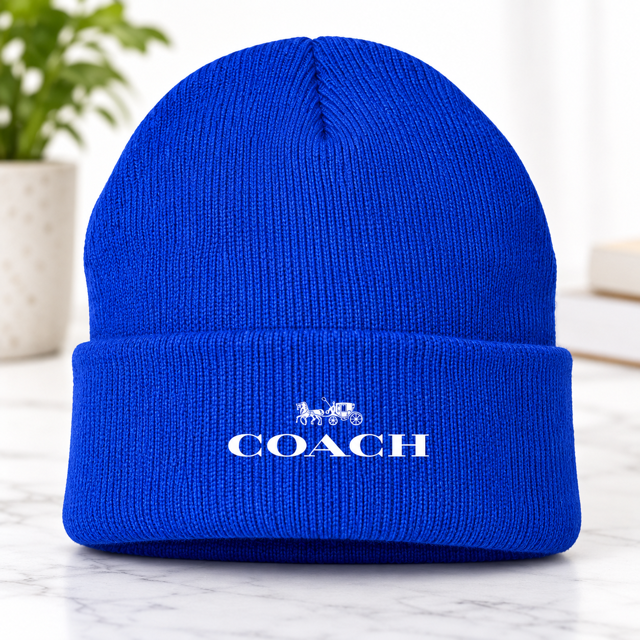 Coach Cuffed Beanie Hat | Color: blue | Image 4