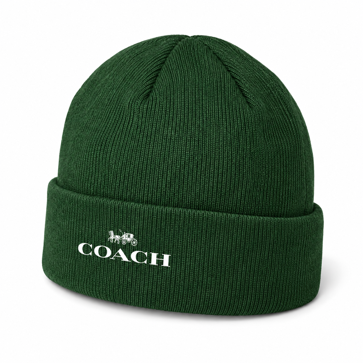 Coach Cuffed Beanie Hat | Color: forest green | Image 5