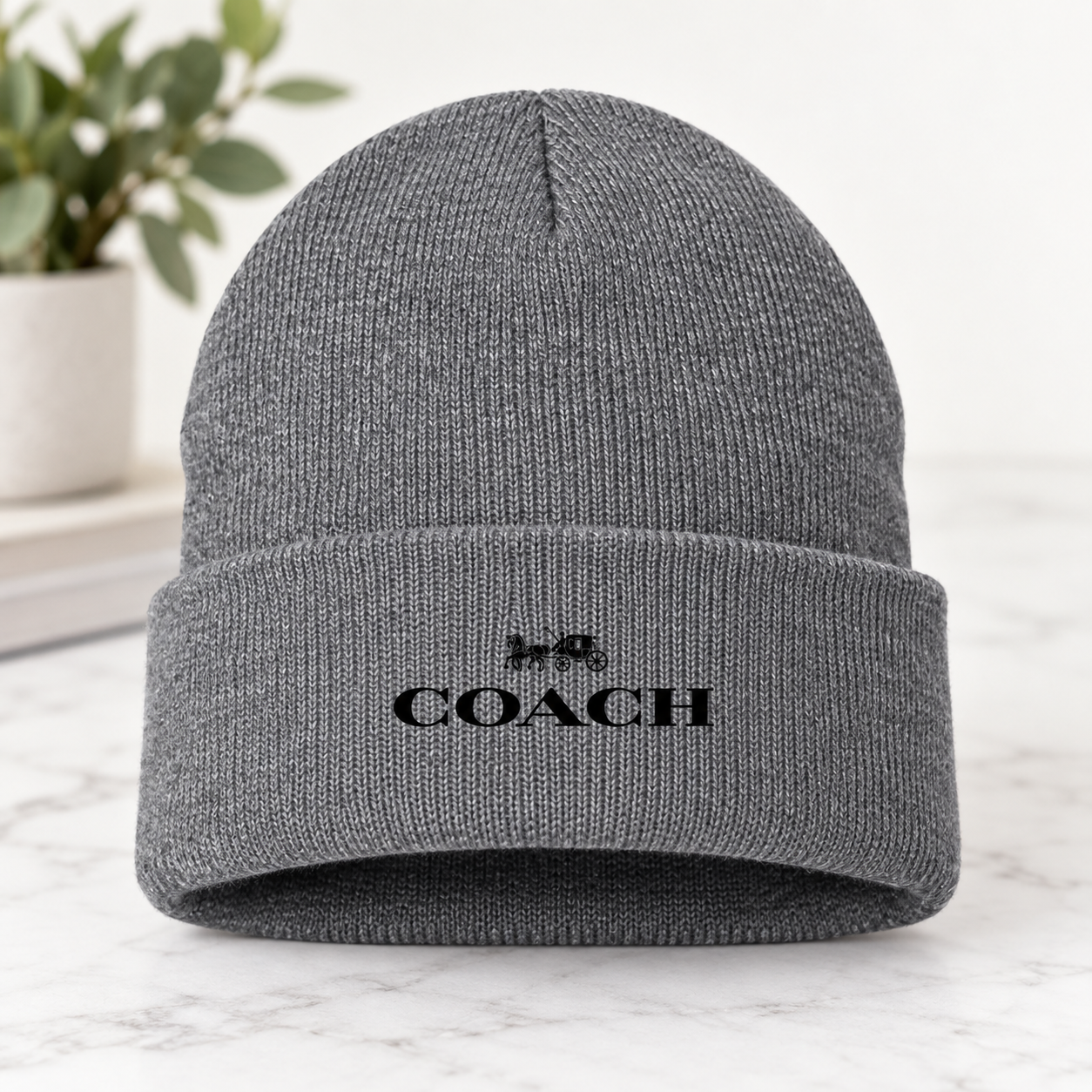 Coach Cuffed Beanie Hat | Color: gray | Image 4