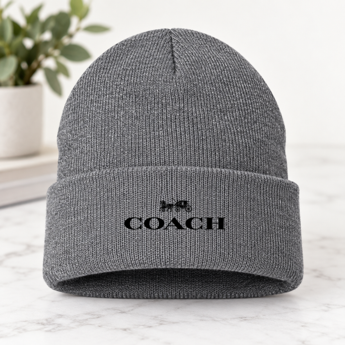 Coach Cuffed Beanie Hat | Color: gray | Image 4