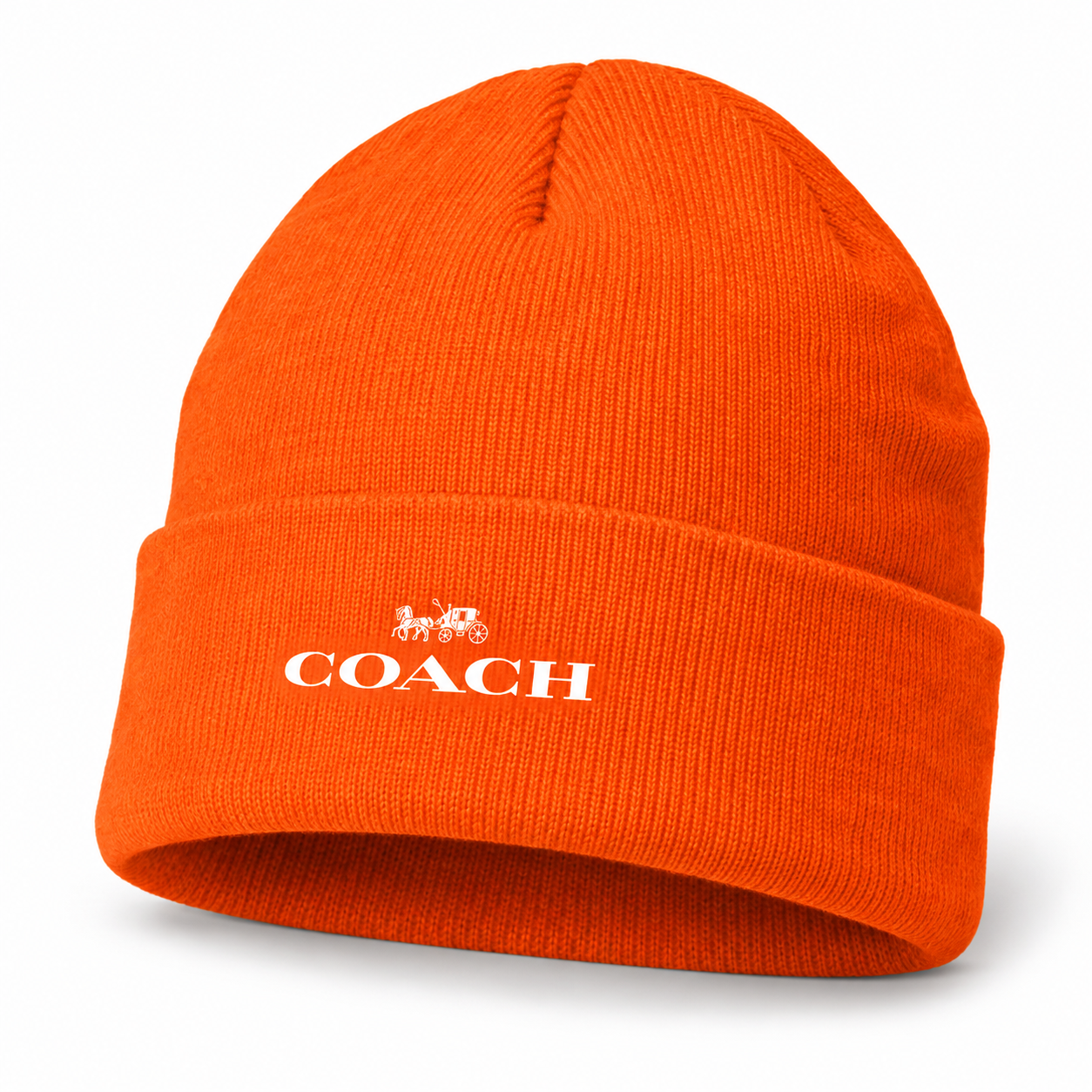 Coach Cuffed Beanie Hat | Color: orange | Image 3
