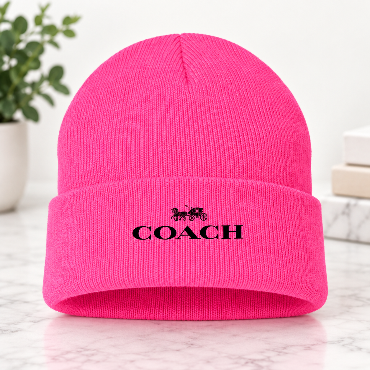 Coach Cuffed Beanie Hat | Color: pink | Image 4