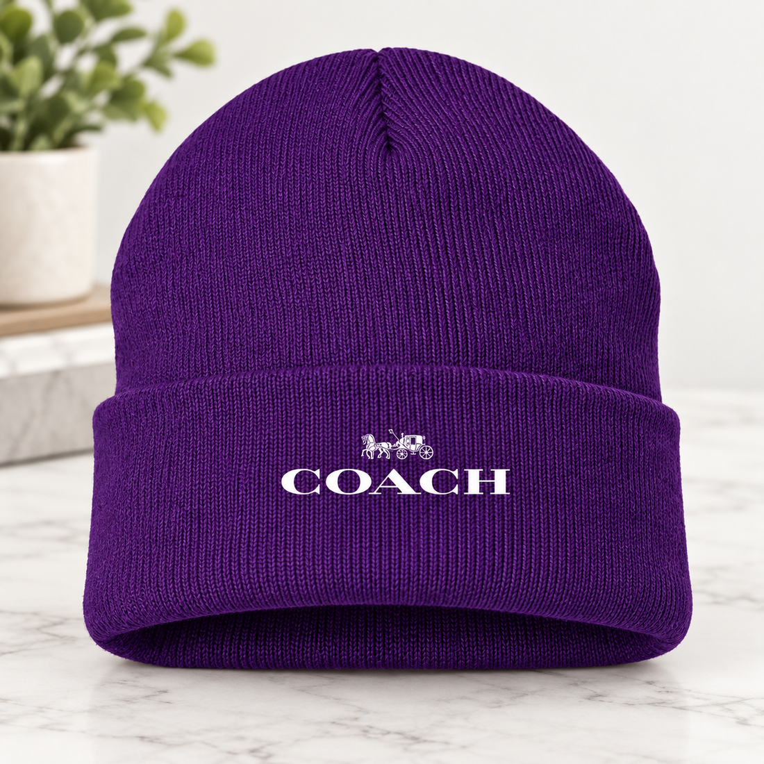 Coach Cuffed Beanie Hat | Color: purple | Image 4