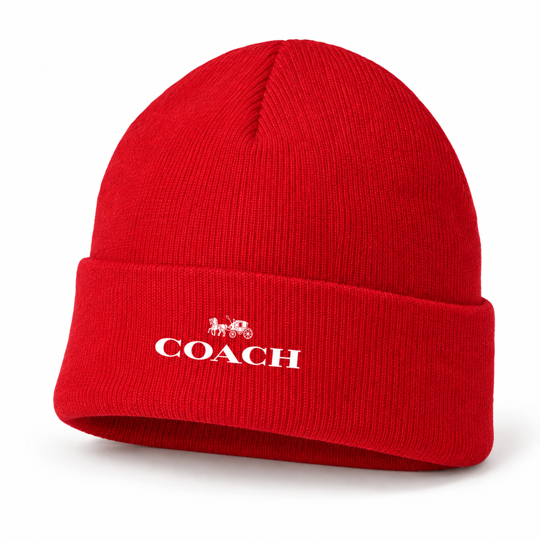 Coach Cuffed Beanie Hat | Color: red | Image 3