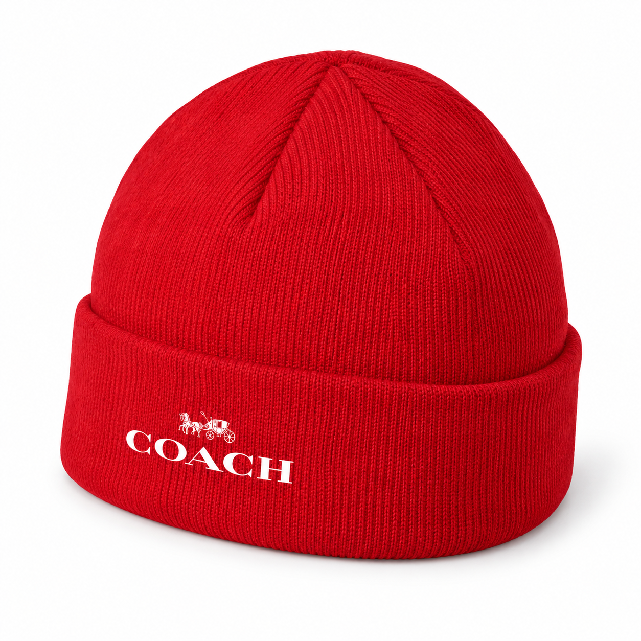 Coach Cuffed Beanie Hat | Color: red | Image 5