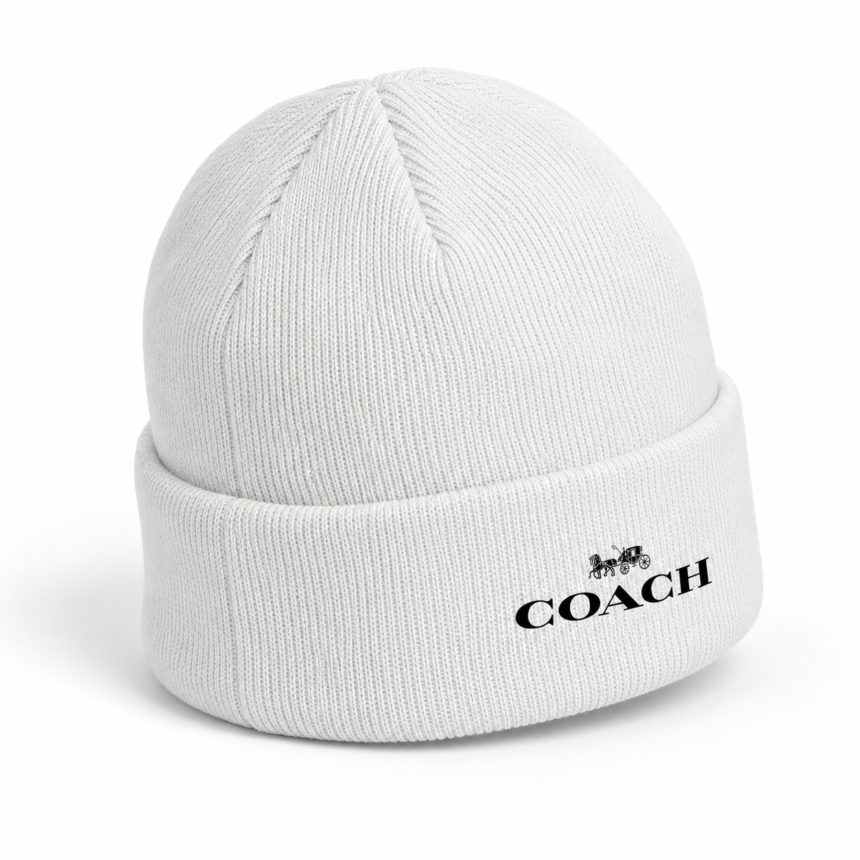 Coach Cuffed Beanie Hat | Color: white | Image 5