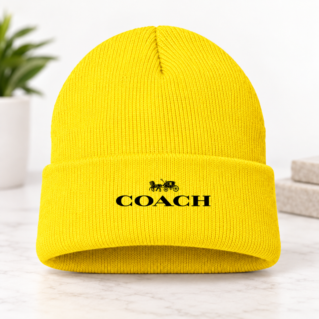 Coach Cuffed Beanie Hat | Color: yellow | Image 4