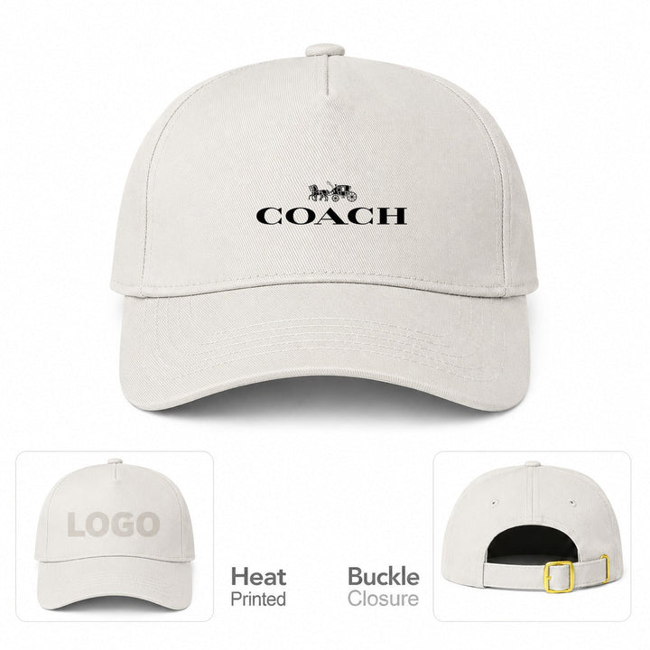 Coach Dad Baseball Cap Hat - Beige - Image 1