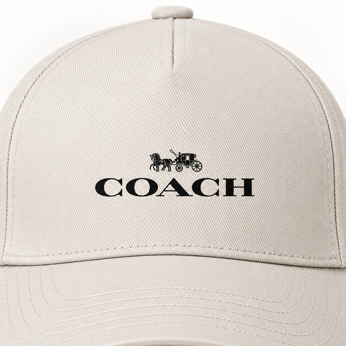 Coach Dad Baseball Cap Hat - Beige - Image 3