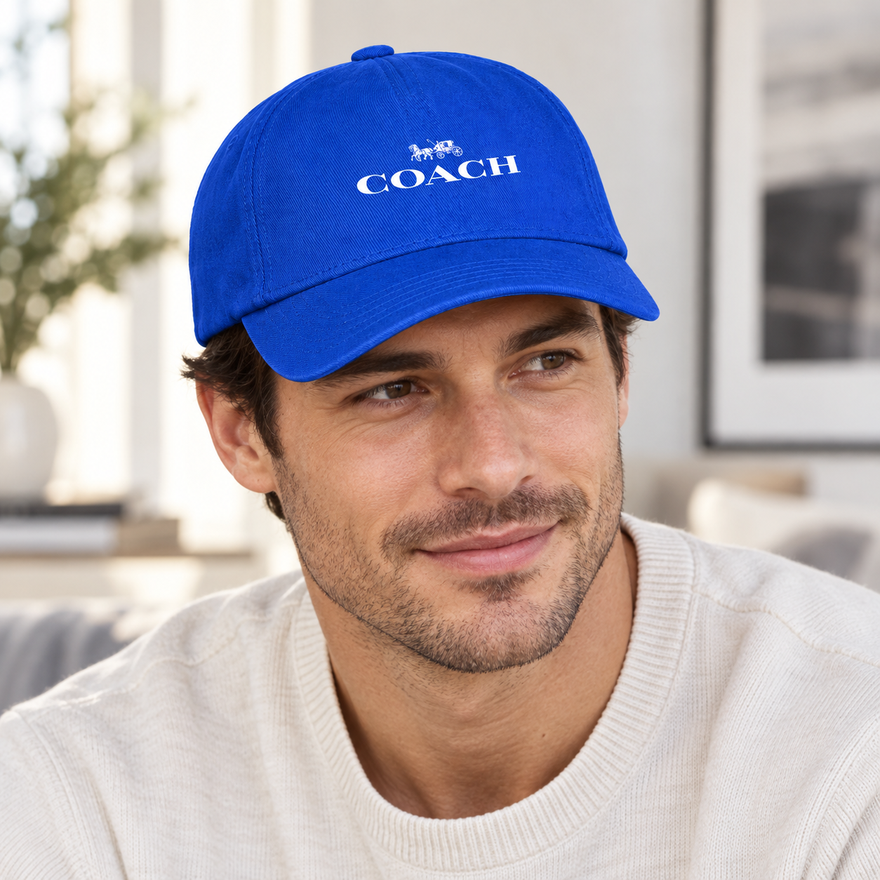 Coach Dad Baseball Cap Hat - Blue - Image 2