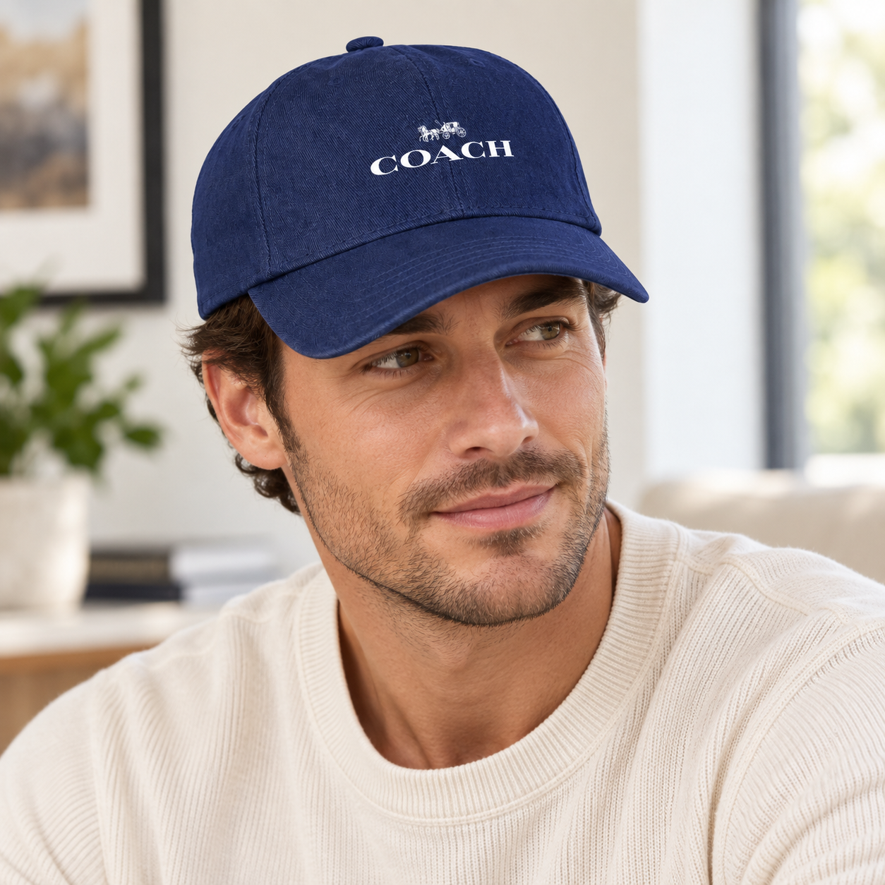 Coach Dad Baseball Cap Hat - Navy - Image 2