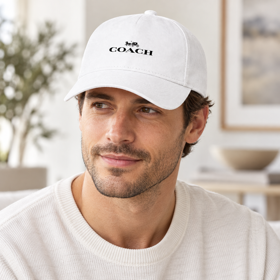 Coach Dad Baseball Cap Hat - White - Image 2