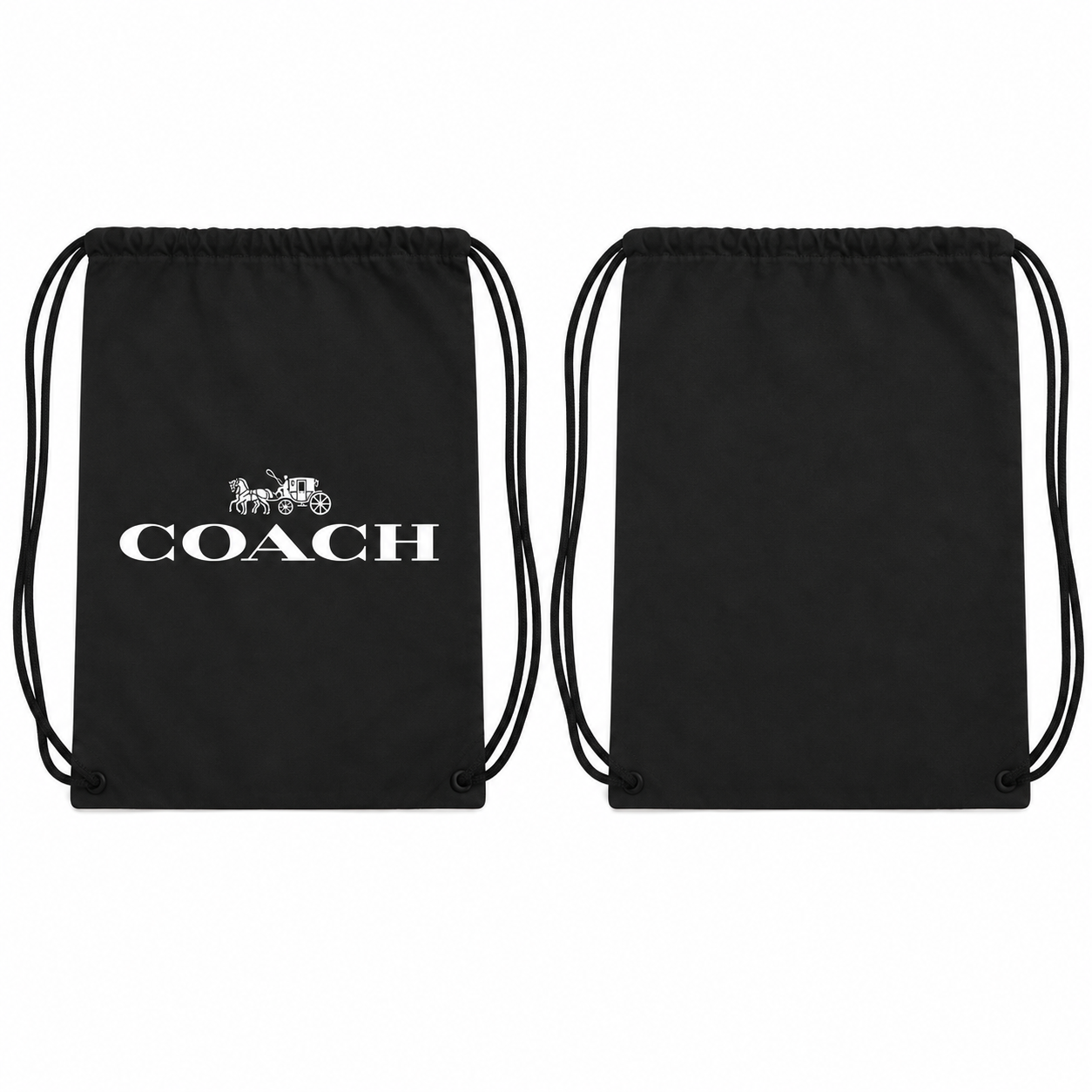 Coach Drawstring Bag - Black - back