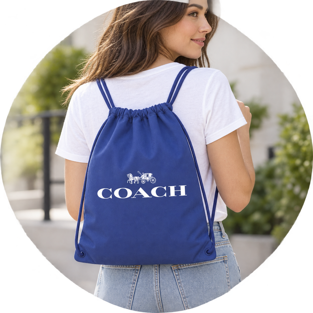Coach Drawstring Bag - Blue - lifestyle