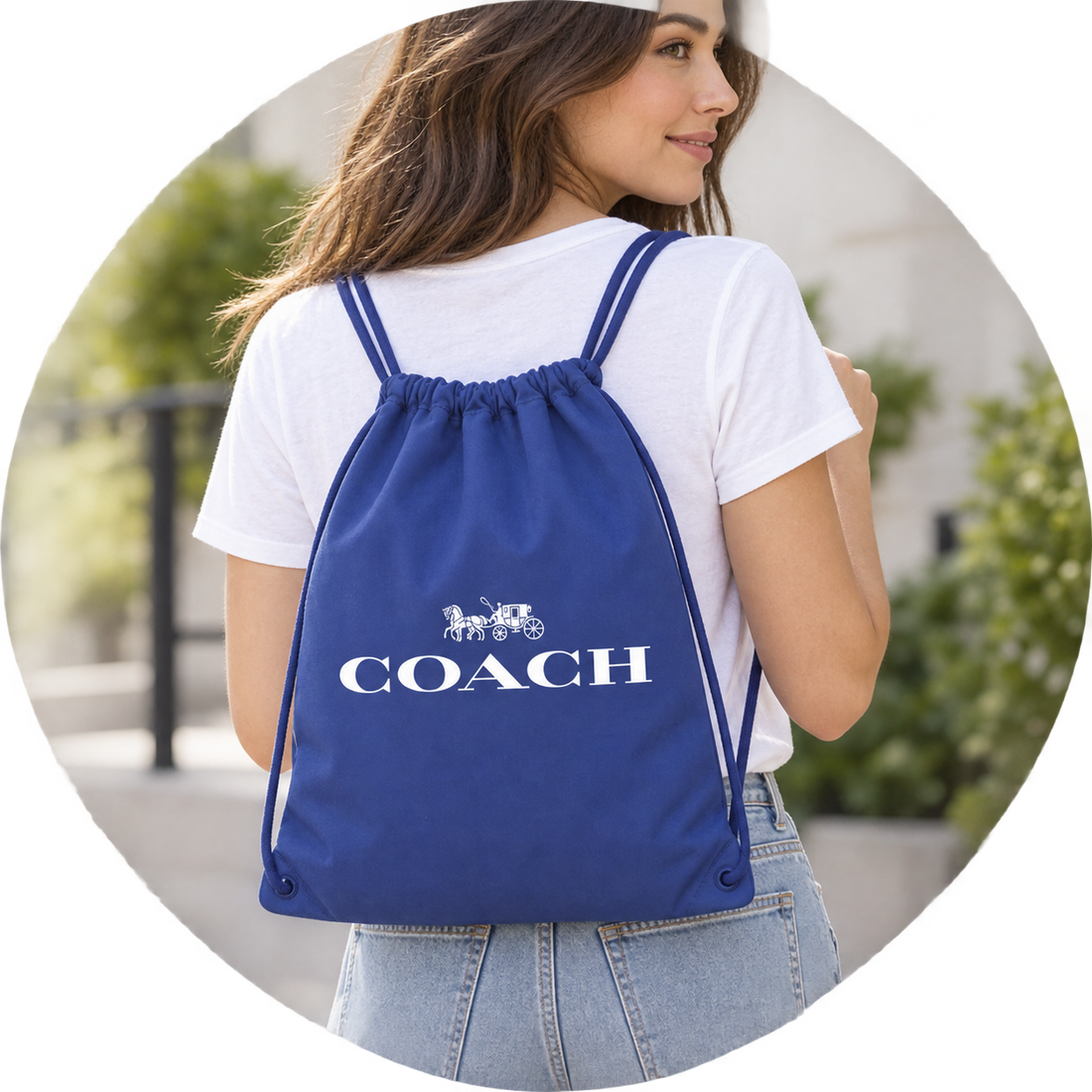 Coach Drawstring Bag - Blue - lifestyle