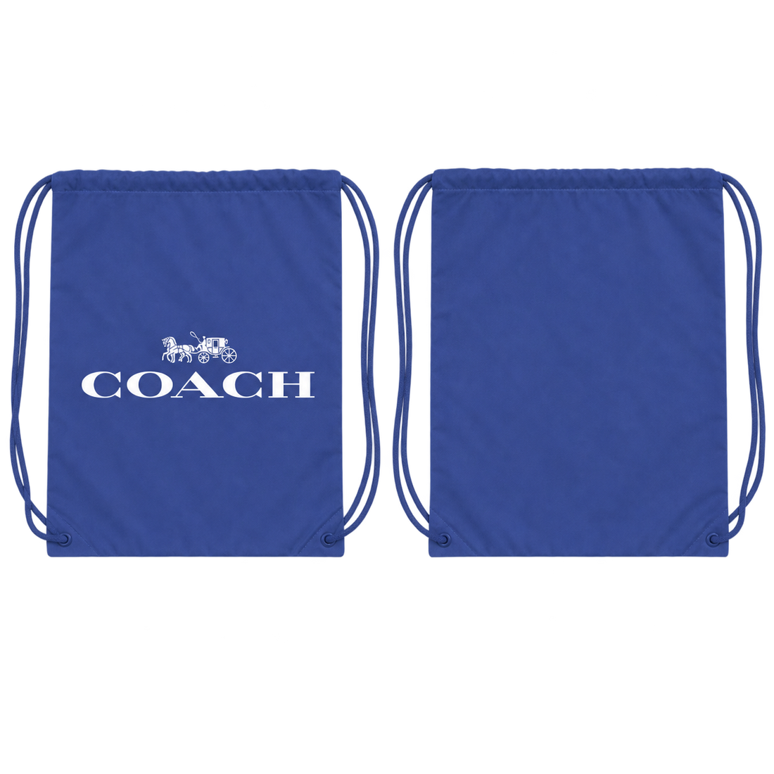 Coach Drawstring Bag - Blue - back