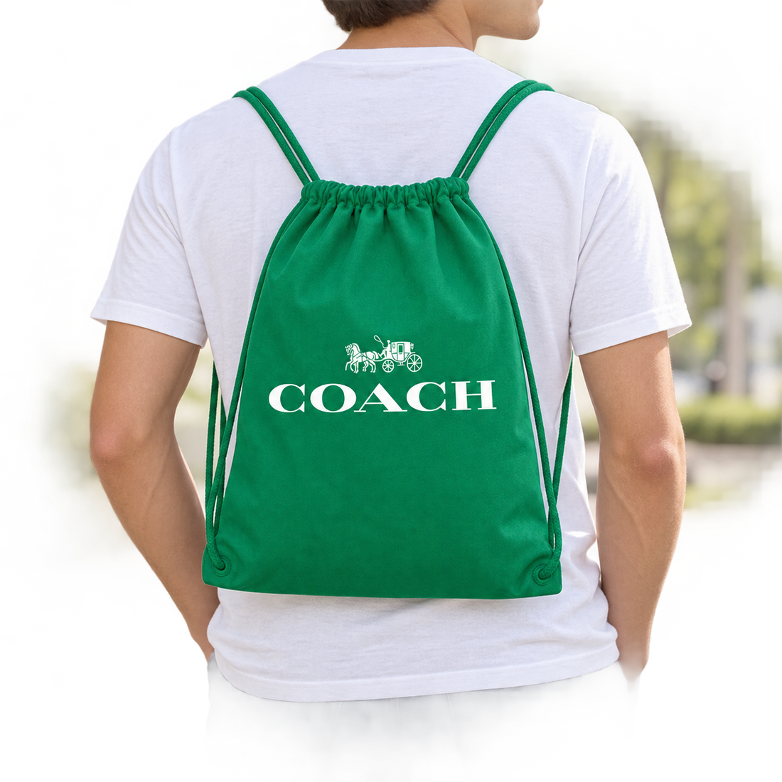 Coach Drawstring Bag - Green - lifestyle
