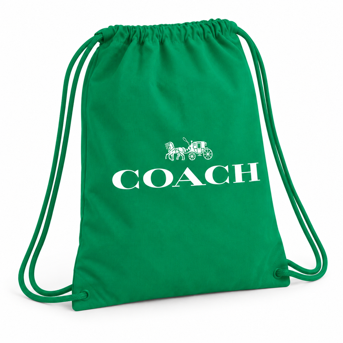 Coach Drawstring Bag - Green - three-quarter