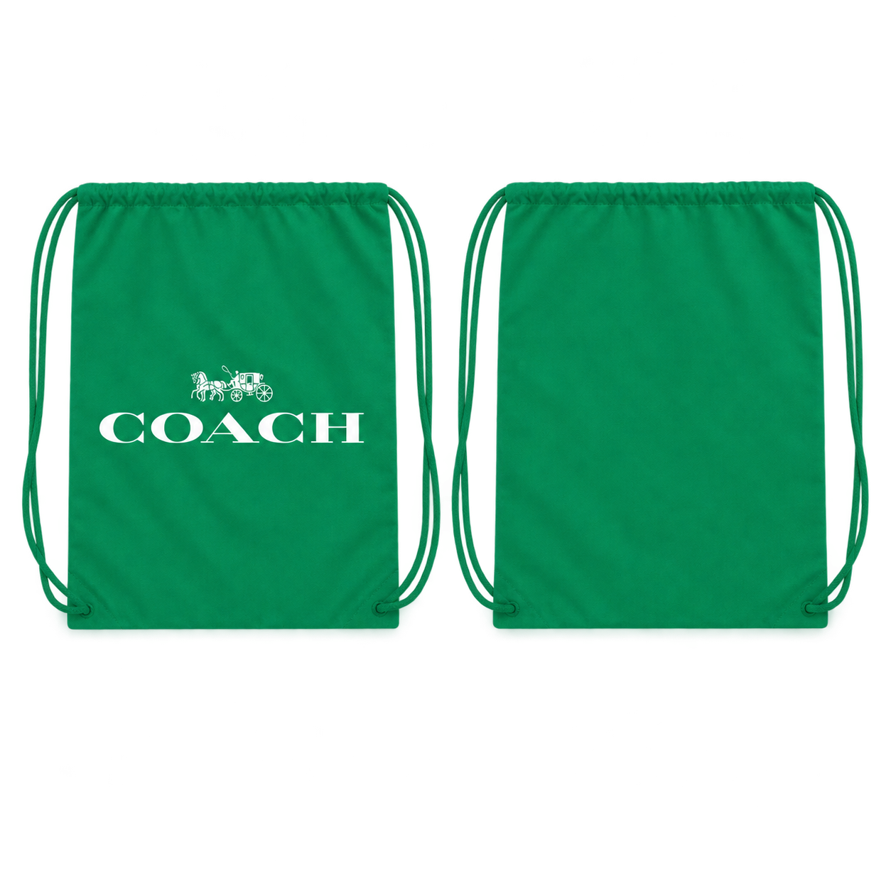 Coach Drawstring Bag - Green - back