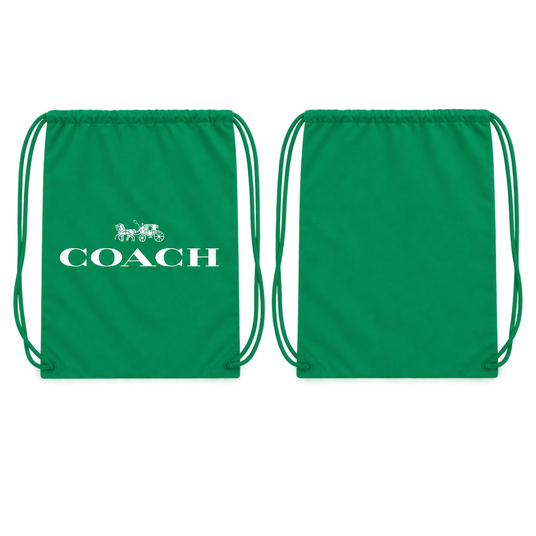 Coach Drawstring Bag - Green - back