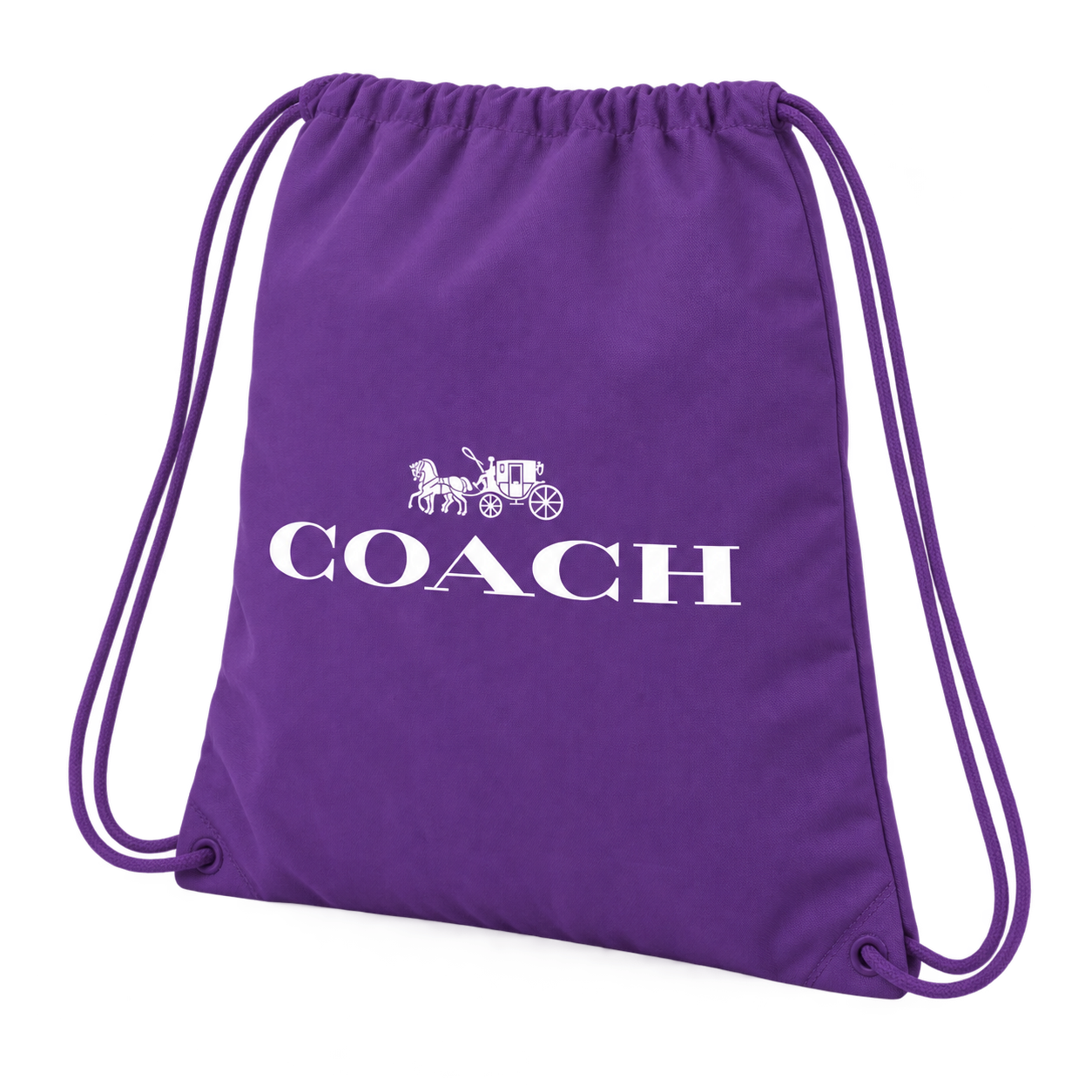 Coach Drawstring Bag - Purple - three-quarter
