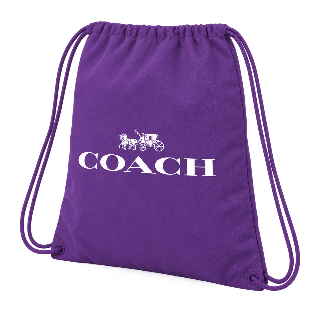 Coach Drawstring Bag - Purple - three-quarter