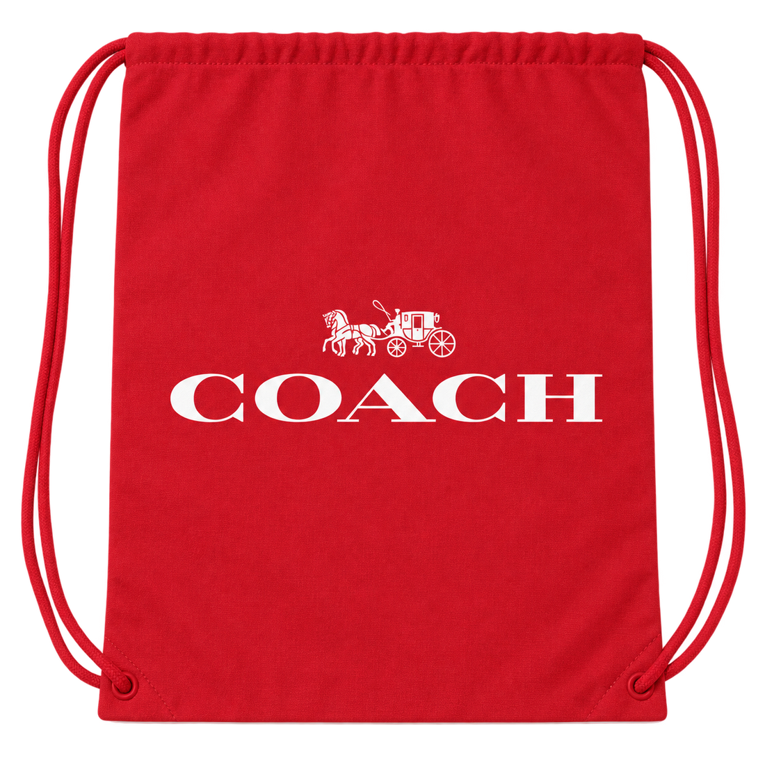 Coach Drawstring Bag - Red - detail