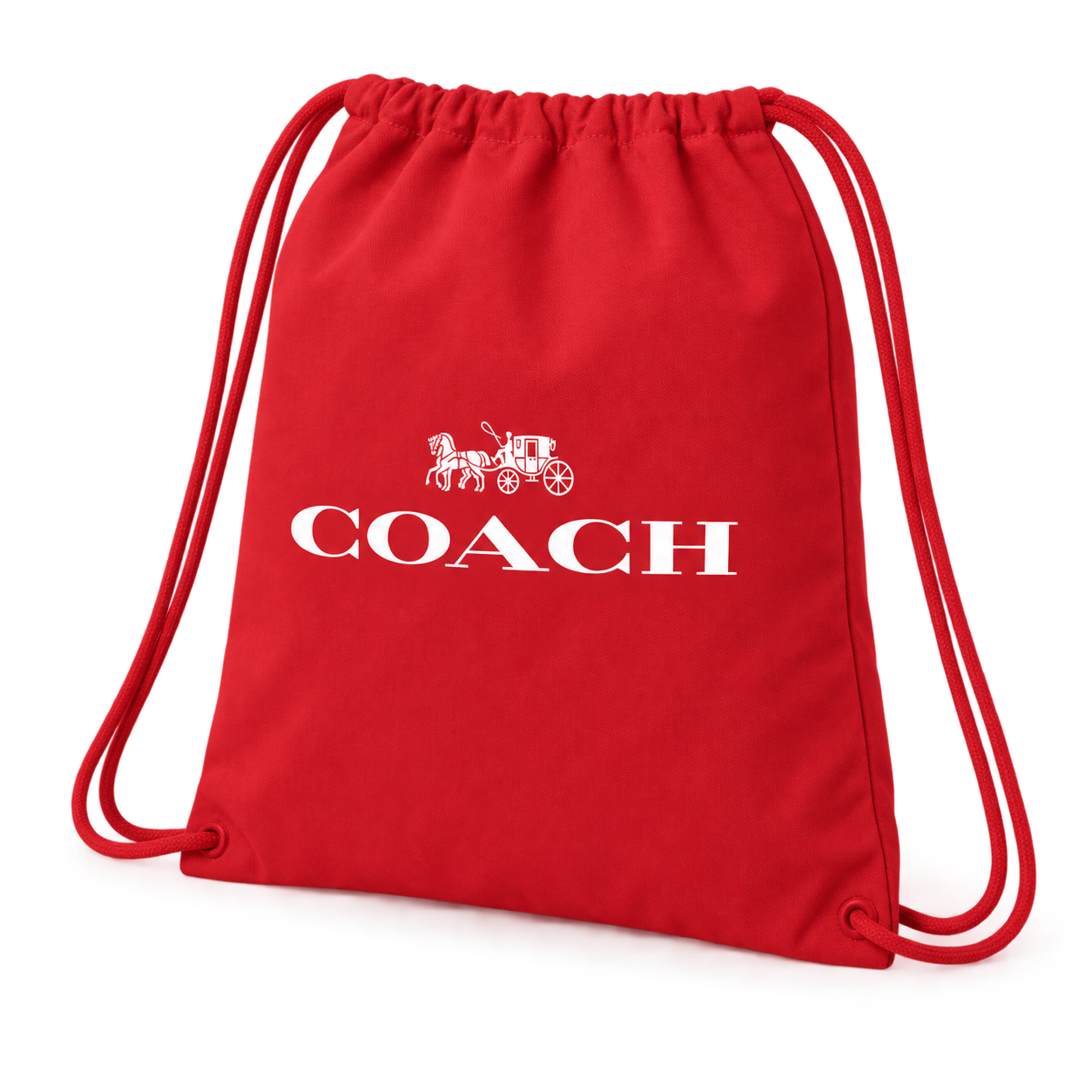 Coach Drawstring Bag - Red - three-quarter