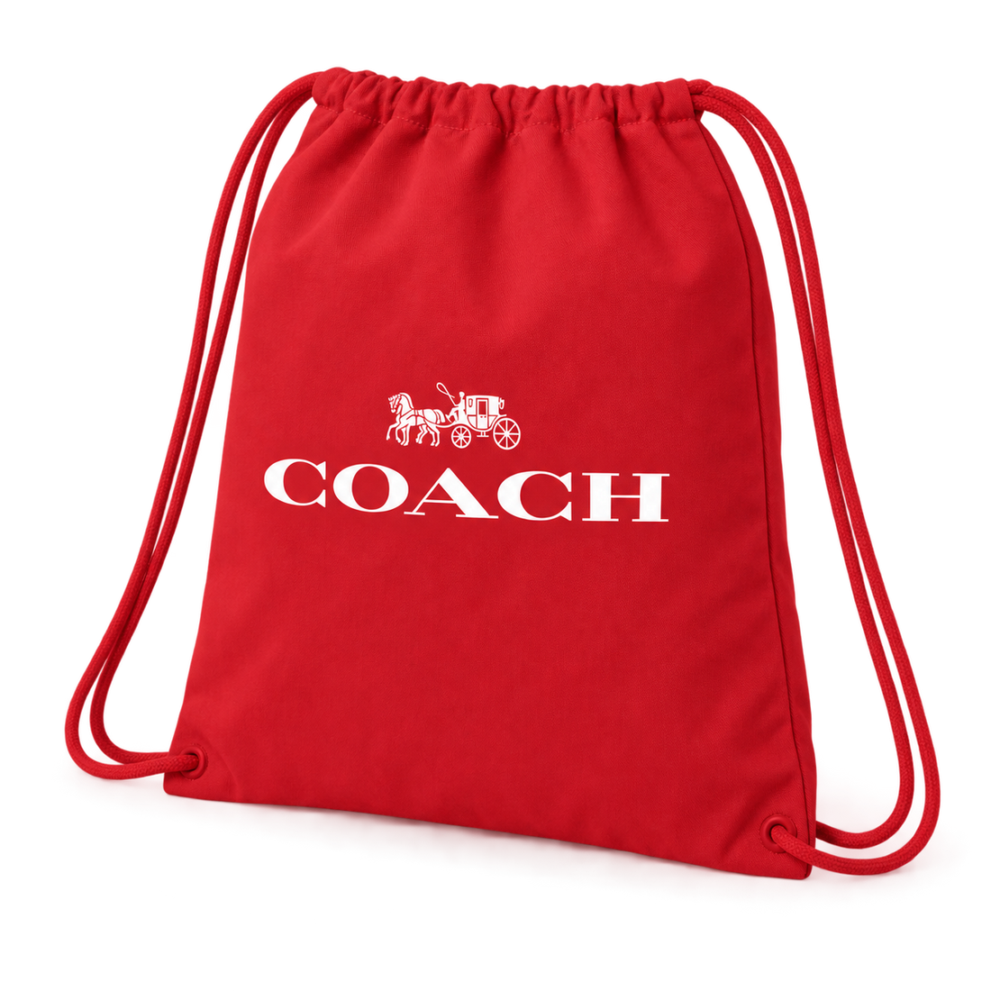 Coach Drawstring Bag - Red - three-quarter