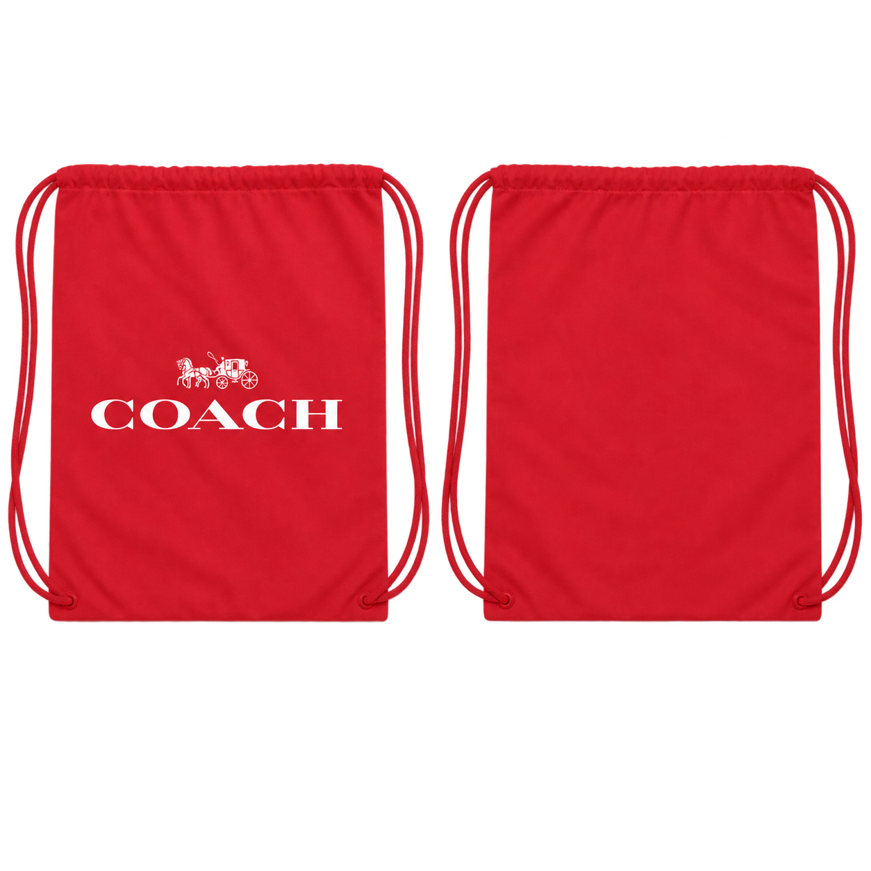 Coach Drawstring Bag - Red - back