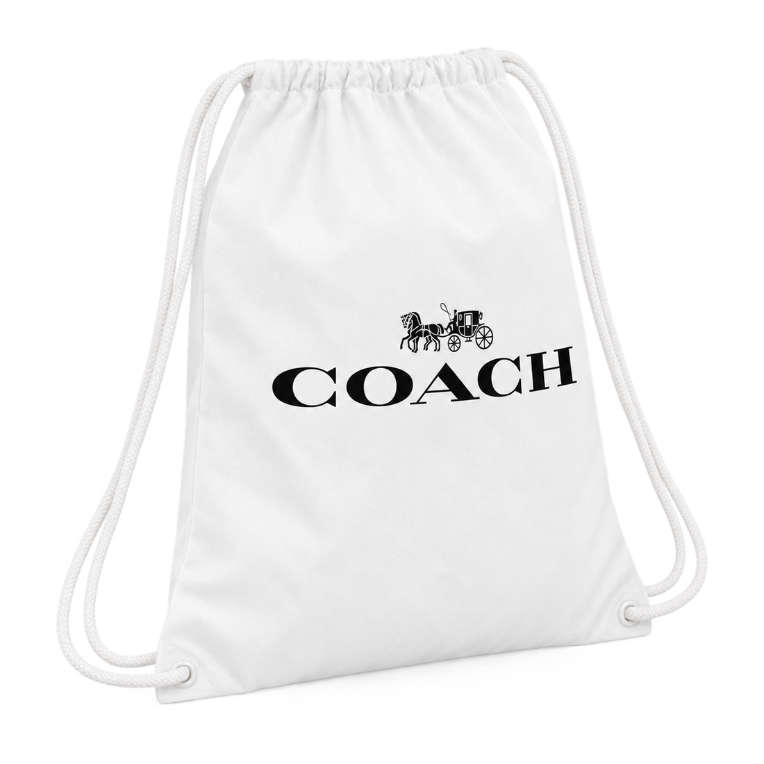 Coach Drawstring Bag - White - three-quarter