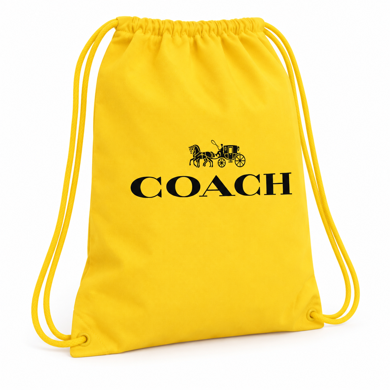 Coach Drawstring Bag - Yellow - three-quarter
