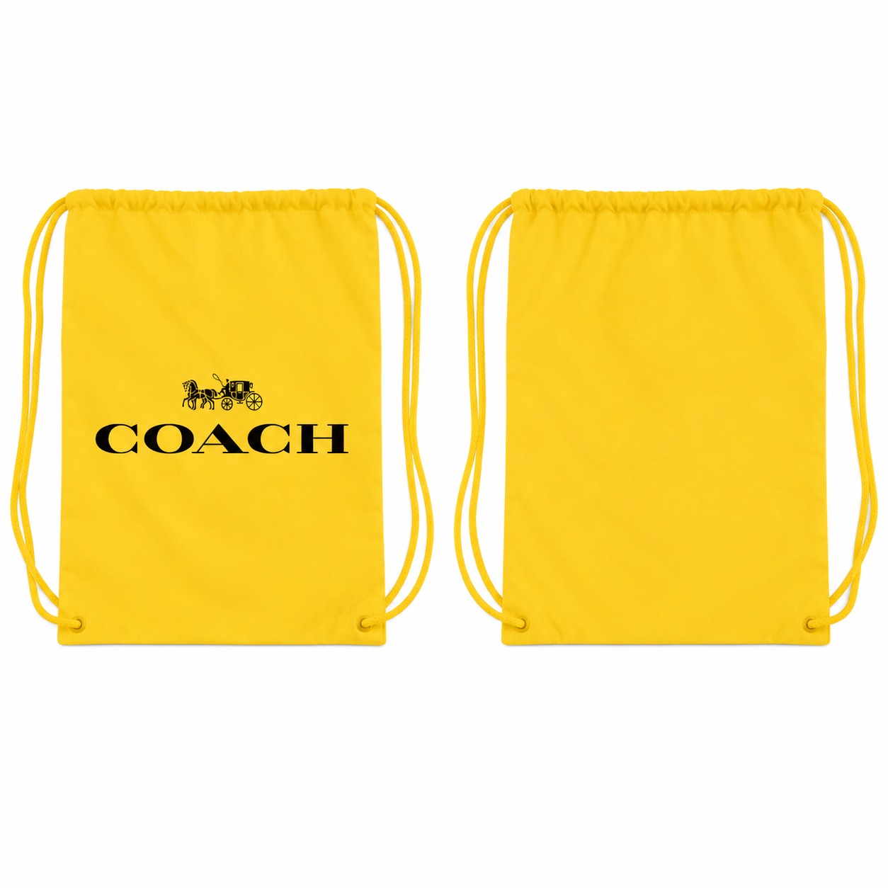 Coach Drawstring Bag - Yellow - back