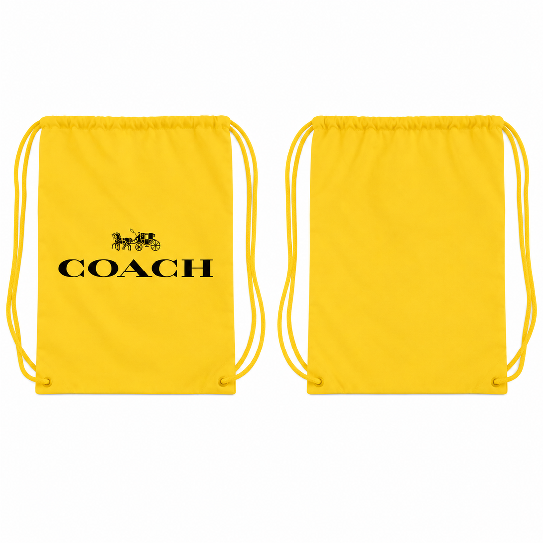 Coach Drawstring Bag - Yellow - back