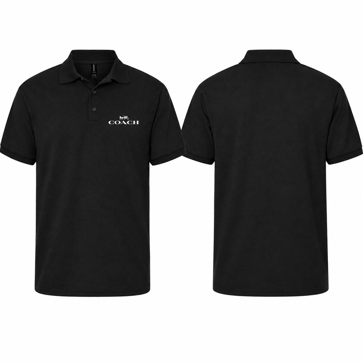 Men's Coach Dry Blend Polo - Black - back