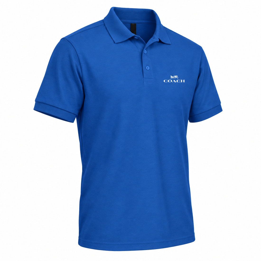 Men's Coach Dry Blend Polo - Blue - three-quarter