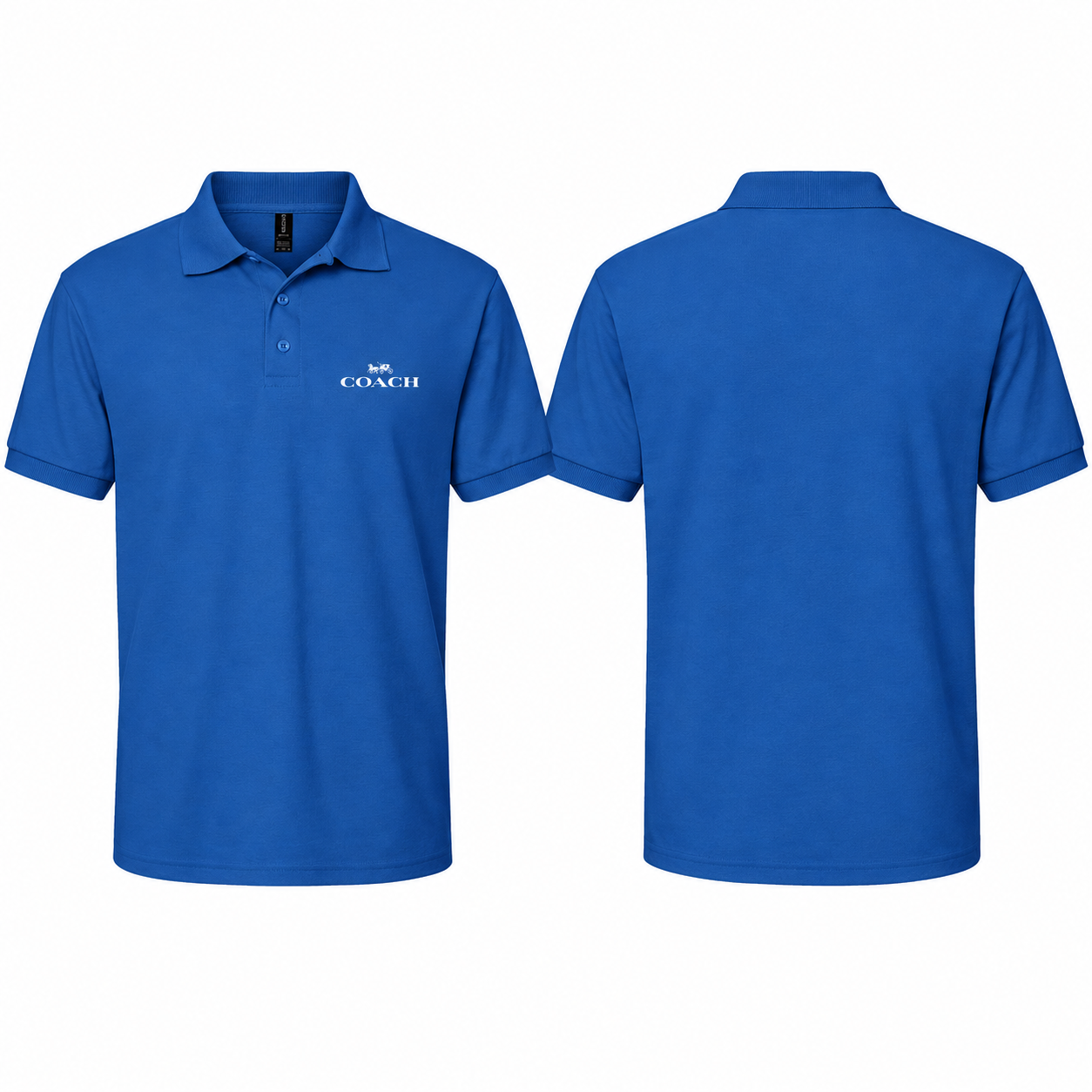 Men's Coach Dry Blend Polo - Blue - back
