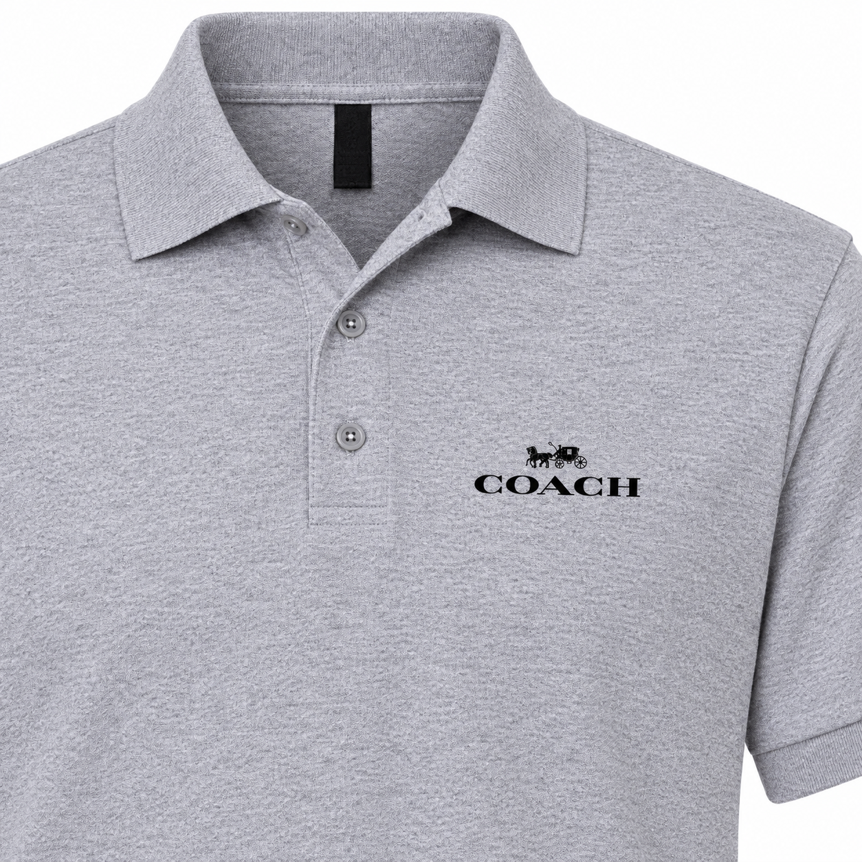 Men's Coach Dry Blend Polo - Grey - detail