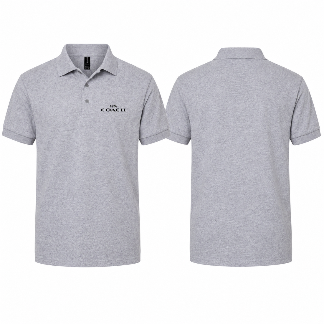 Men's Coach Dry Blend Polo - Grey - back