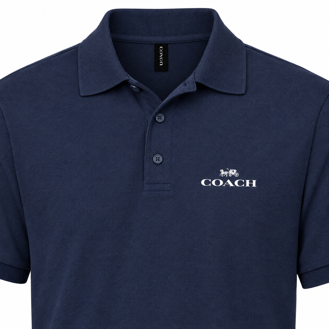 Men's Coach Dry Blend Polo - Navy - detail