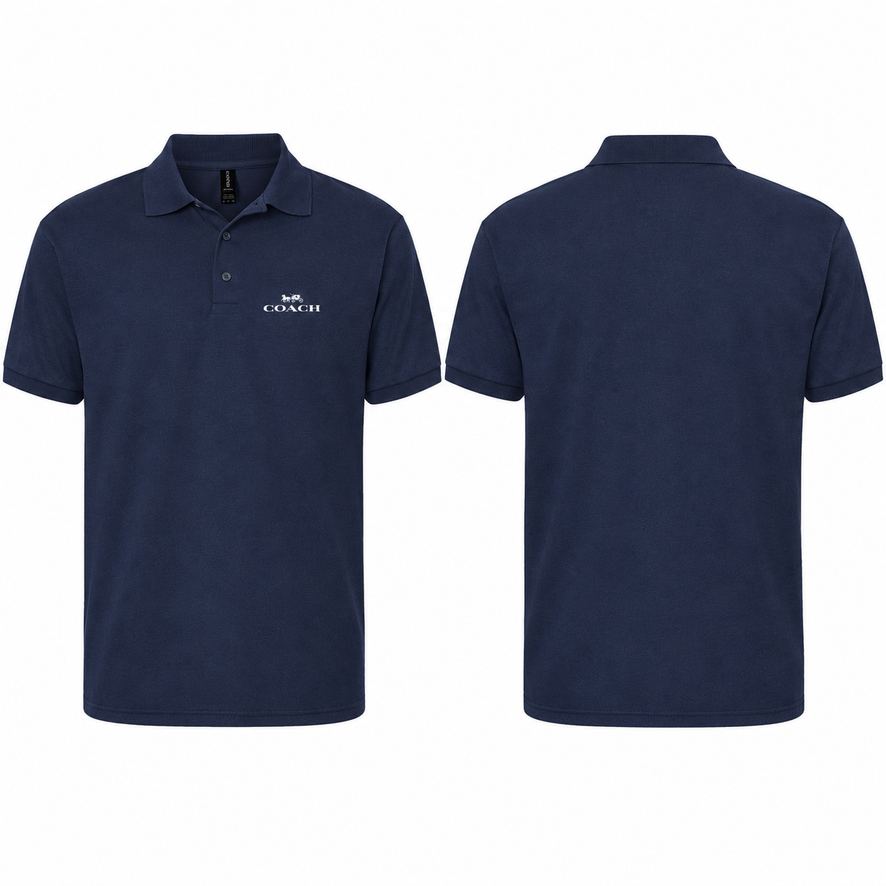 Men's Coach Dry Blend Polo - Navy - back