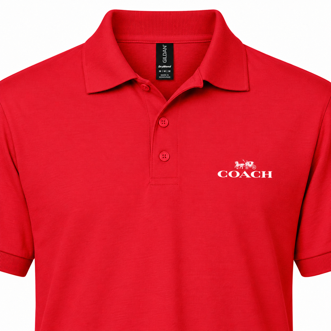 Men's Coach Dry Blend Polo - Red - detail