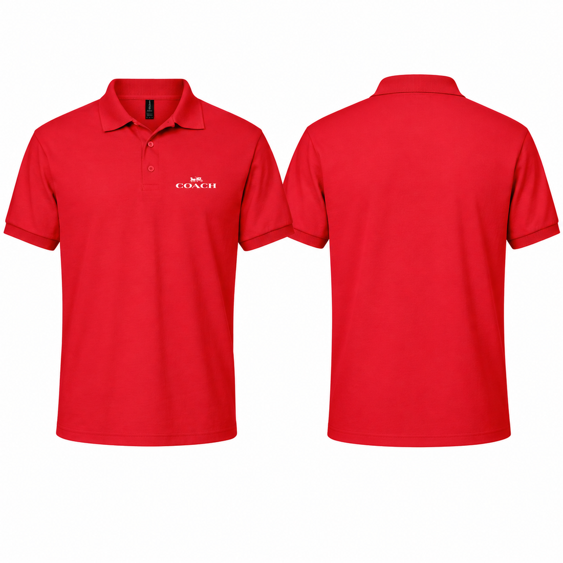 Men's Coach Dry Blend Polo - Red - back