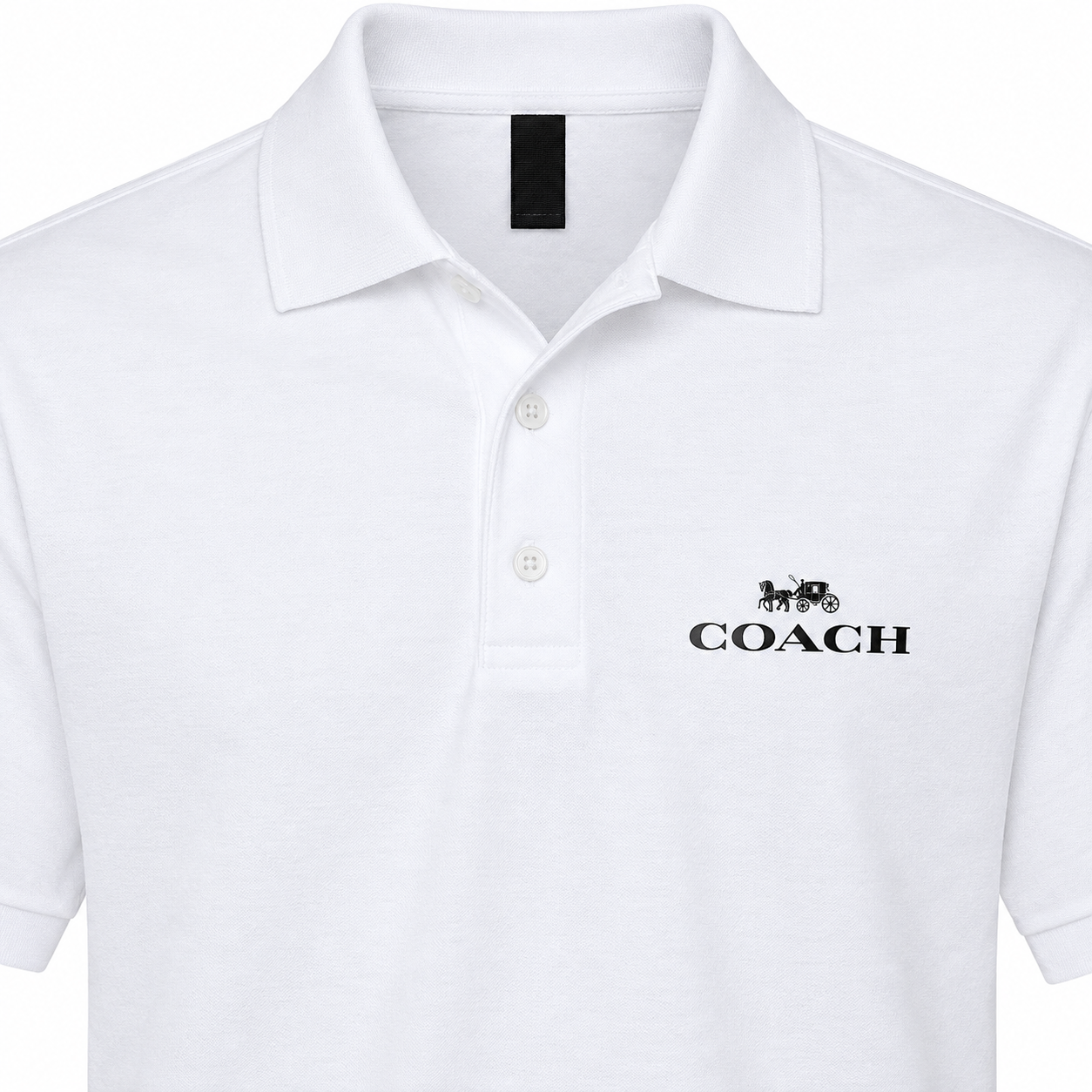 Men's Coach Dry Blend Polo - White - detail