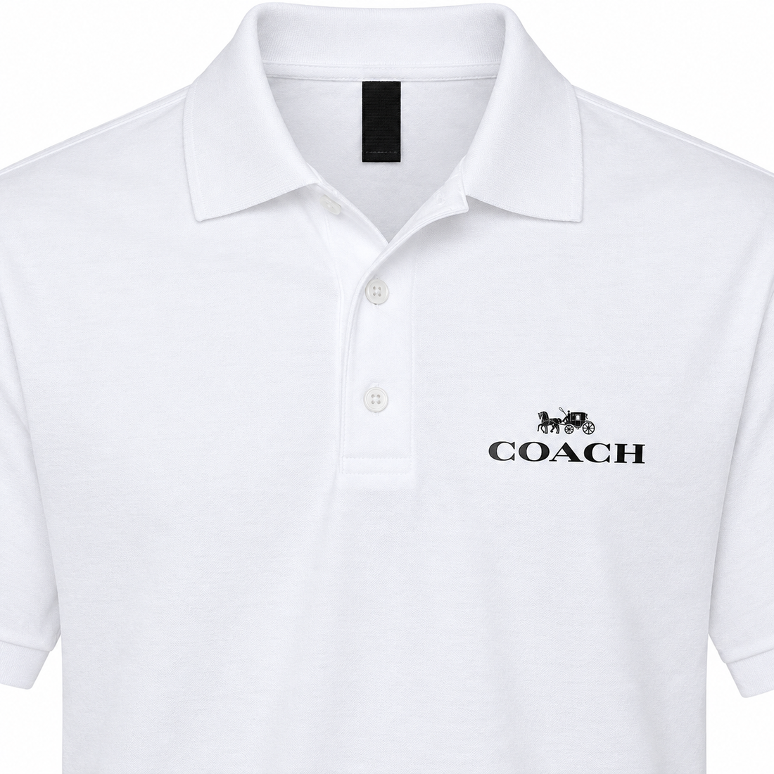 Men's Coach Dry Blend Polo - White - detail