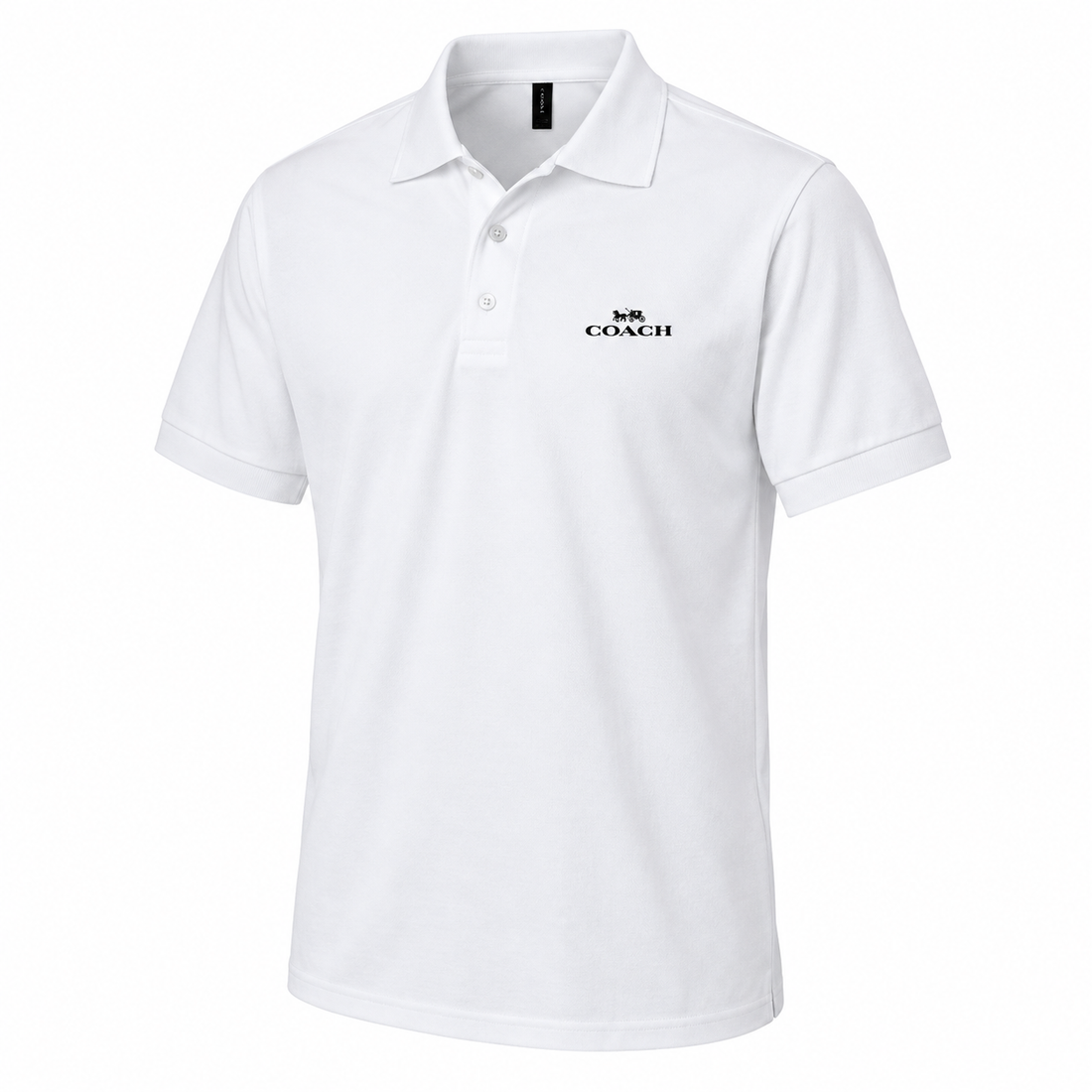 Men's Coach Dry Blend Polo - White - three-quarter