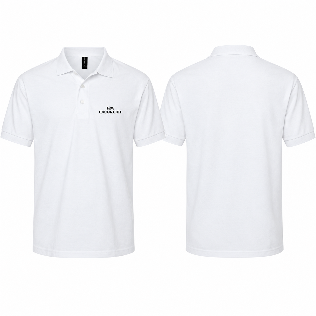 Men's Coach Dry Blend Polo - White - back